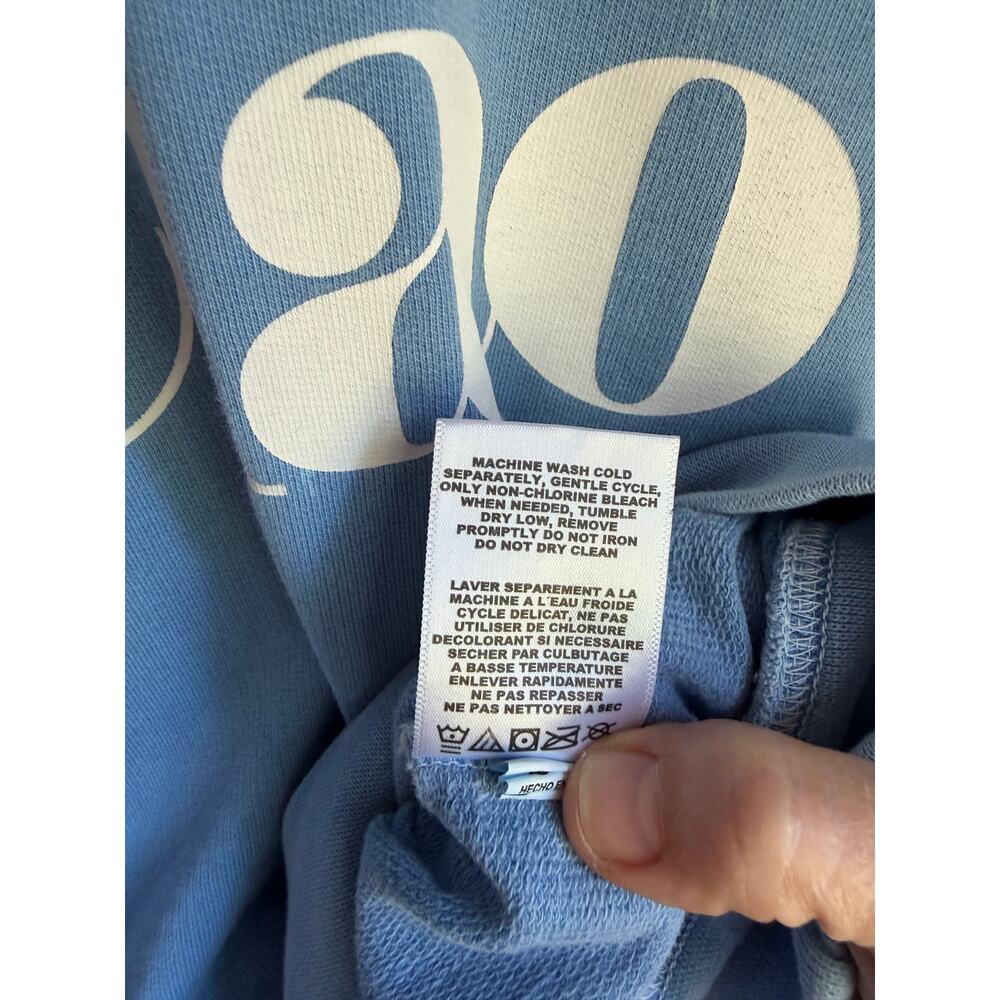 Ciao Distressed Sweatshirt | Faded Blue Beach Pullover | 100% Cotton | Small - Picture 8 of 9